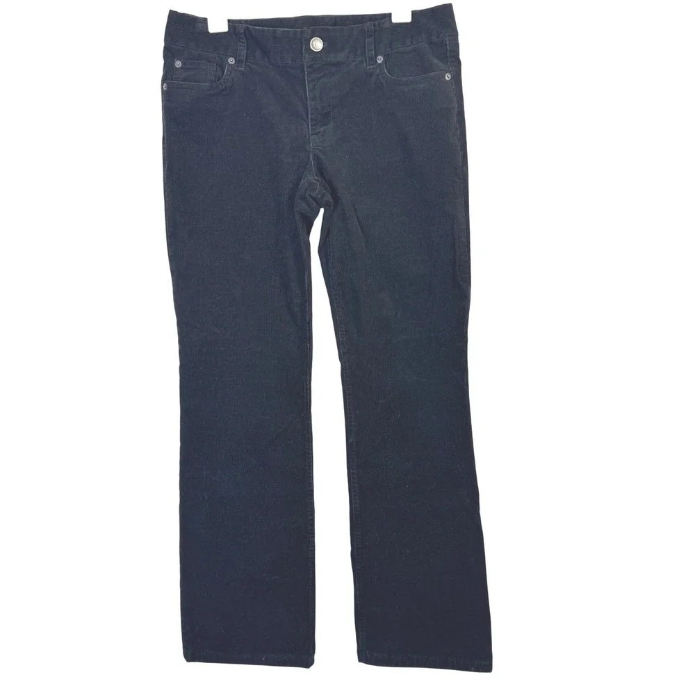 J Crew Womens Corduroys 8 Black Pants Mid Rise‎ Favorite Fit Bootcut